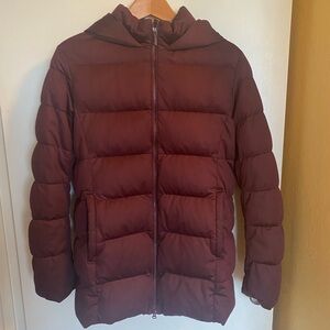 Uniqlo Puffer Jacket Women’s Medium Burgundy